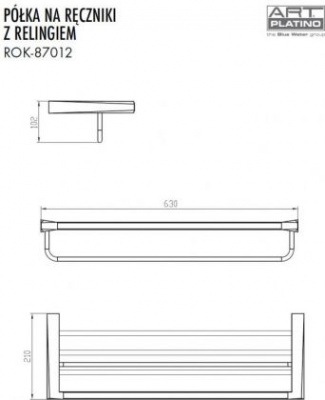 ROK-87012 Полка для поотенец с перилами