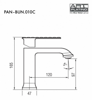 PAN-BUN.010C Смеситель для умывальника 